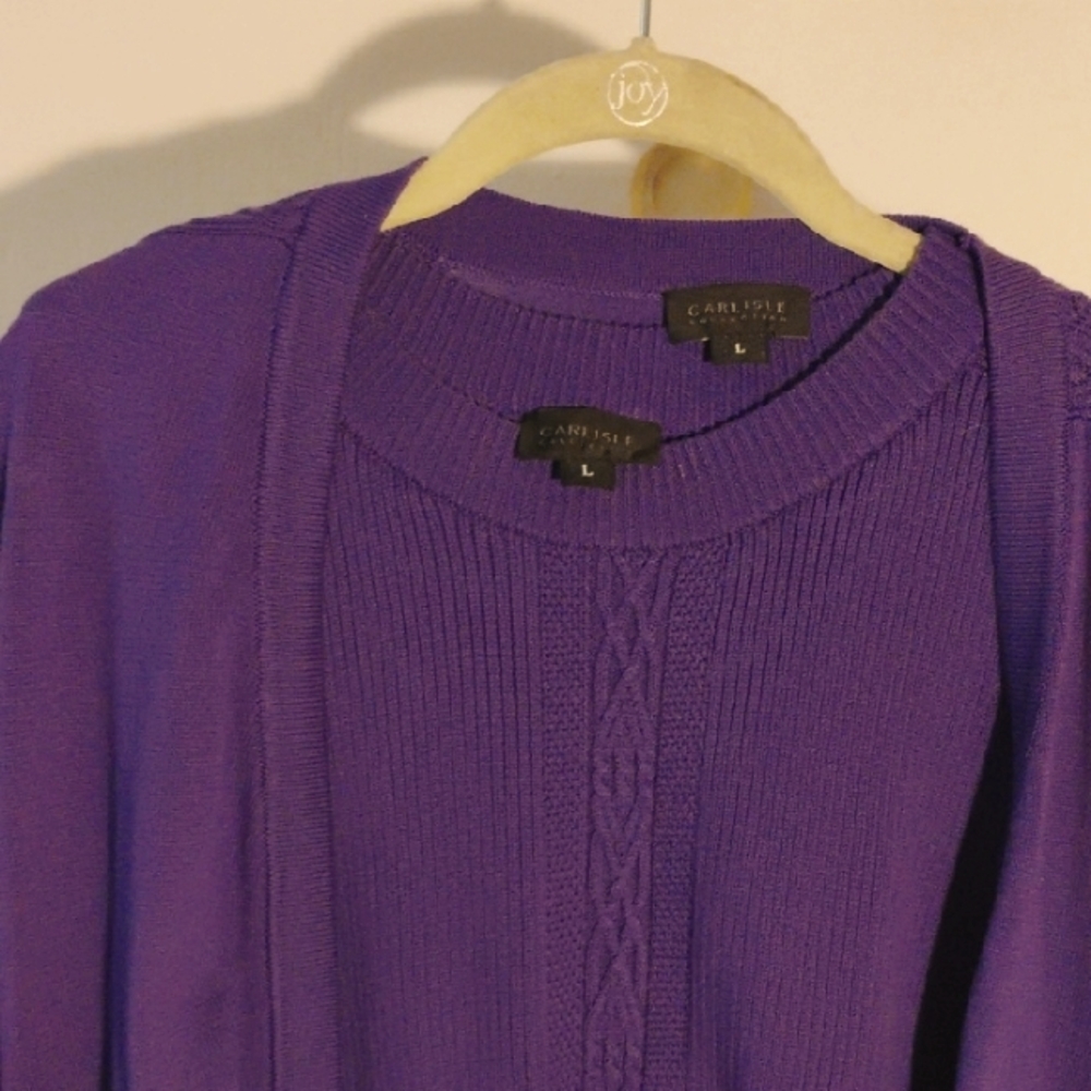 Carlisle Women's Purple Sweater Tein Set, Flawless